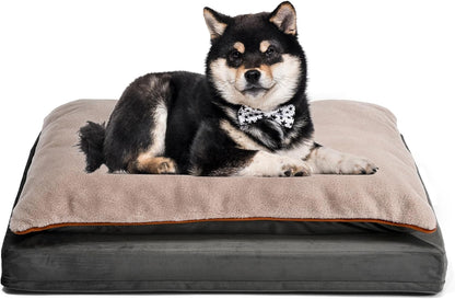 Amazon Basics Dog Bed with Cooling Gel Memory Foam, Pressure-Relief Support for Dogs up to 50lbs