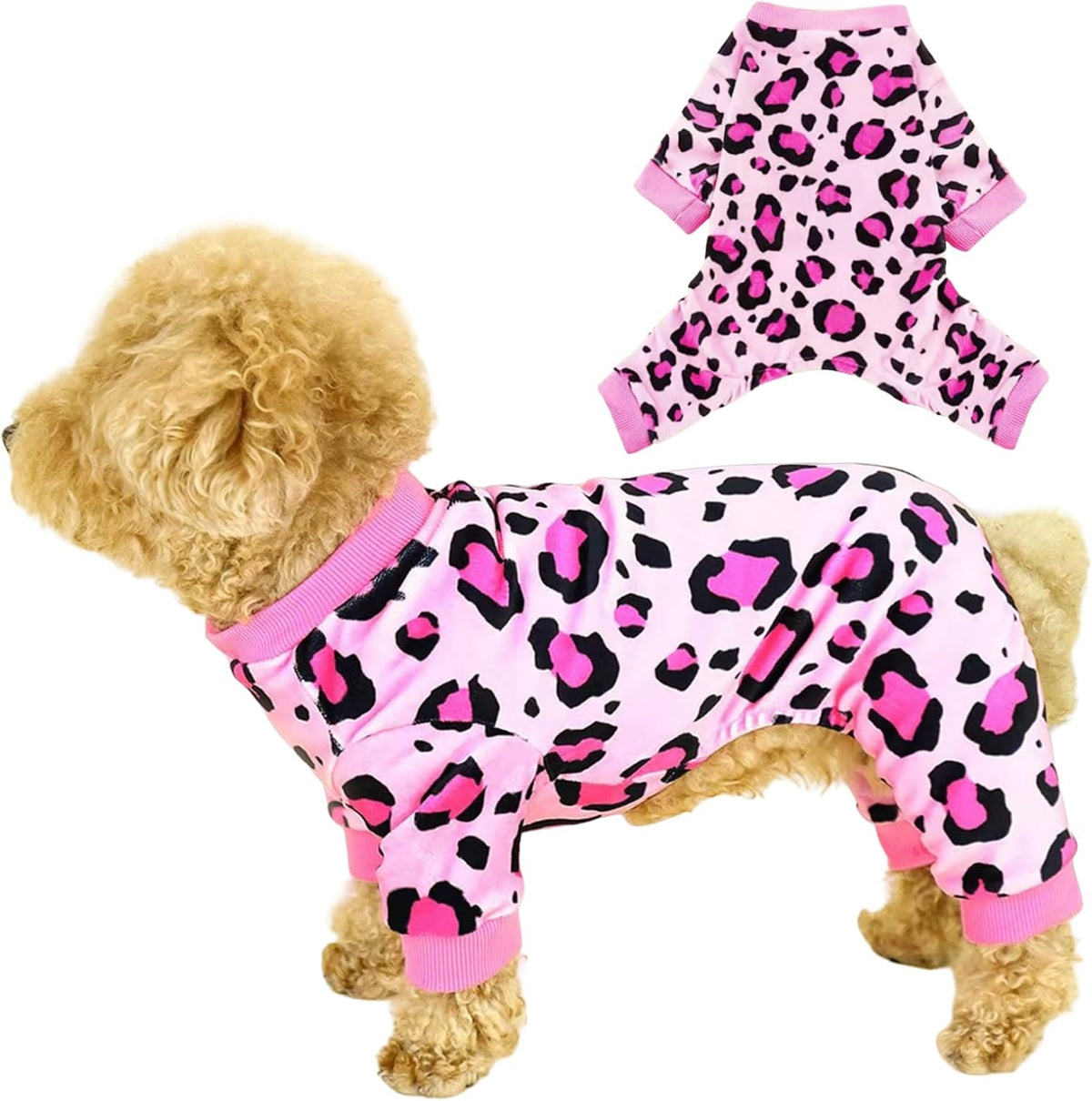 Vet-Approved Dog Pajamas Onesie for Small Medium Dog Pjs - Lightweight Soft Stretchy Puppy Clothes