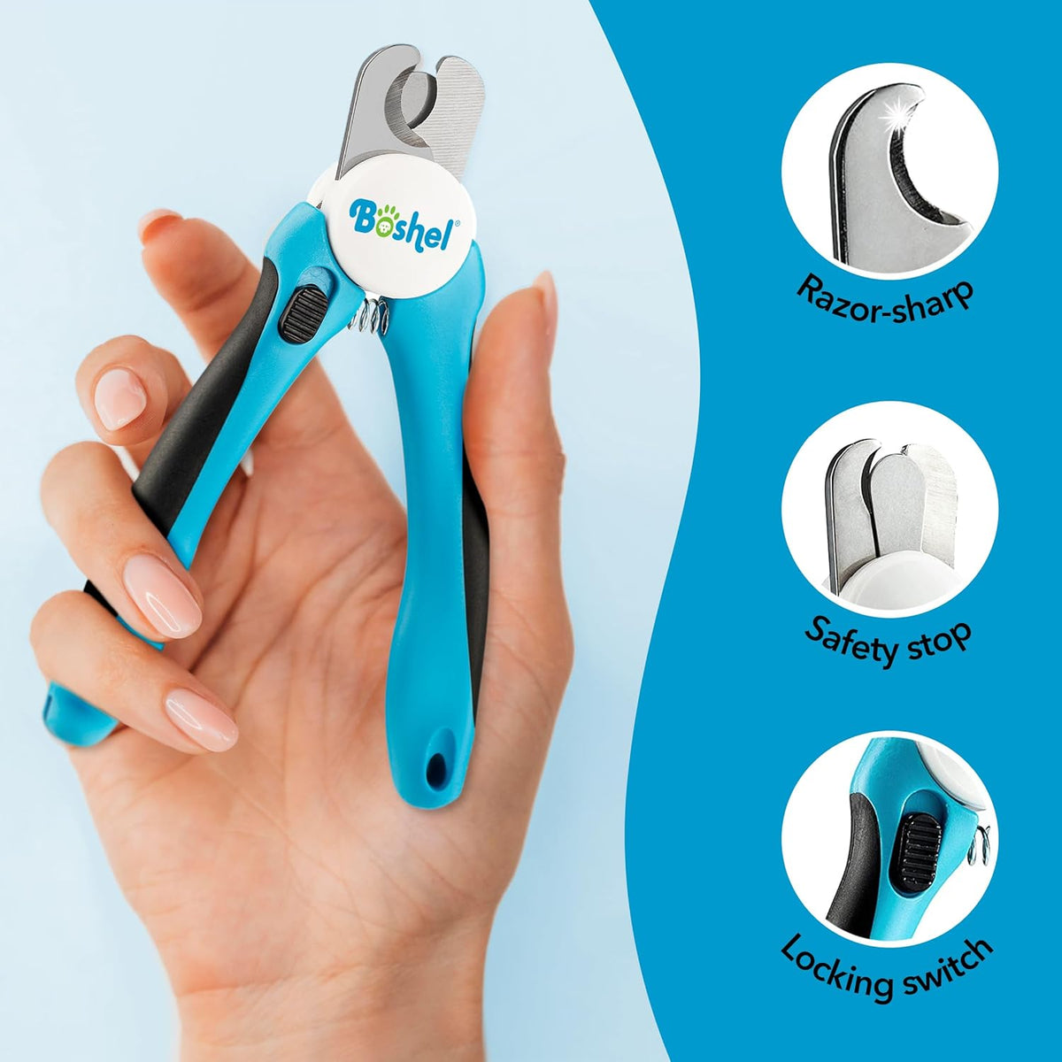 Boshel Small Dog Nail Clipper - Dog Nail Trimmer with Safety Guard, Dog Nail Clippers for Small