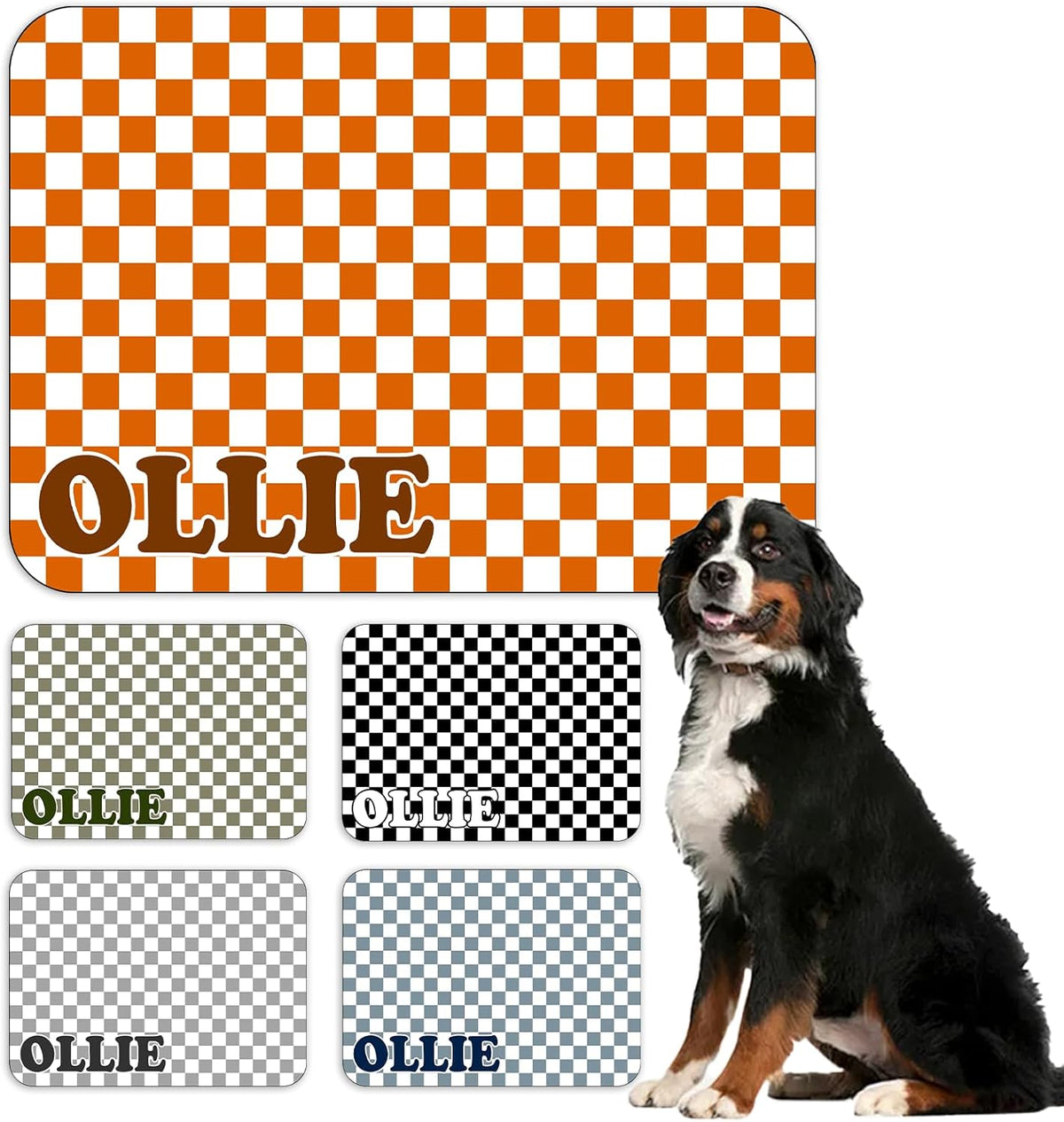 Personalized Dog Cat Feeding Mat Custom Pet Food Mat Waterproof Non-Slip Customized Puppy Name