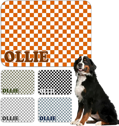 Personalized Dog Cat Feeding Mat Custom Pet Food Mat Waterproof Non-Slip Customized Puppy Name