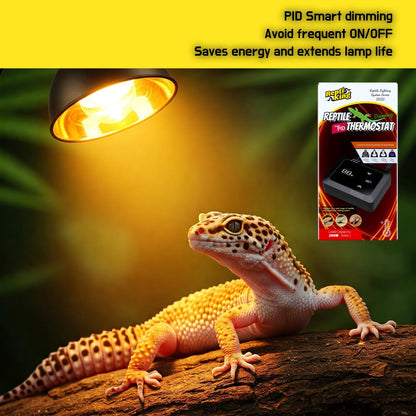 Reptile Dimming Thermostat, Heat Lamp Temperature Controller, Reptile Terrarium PID Digital