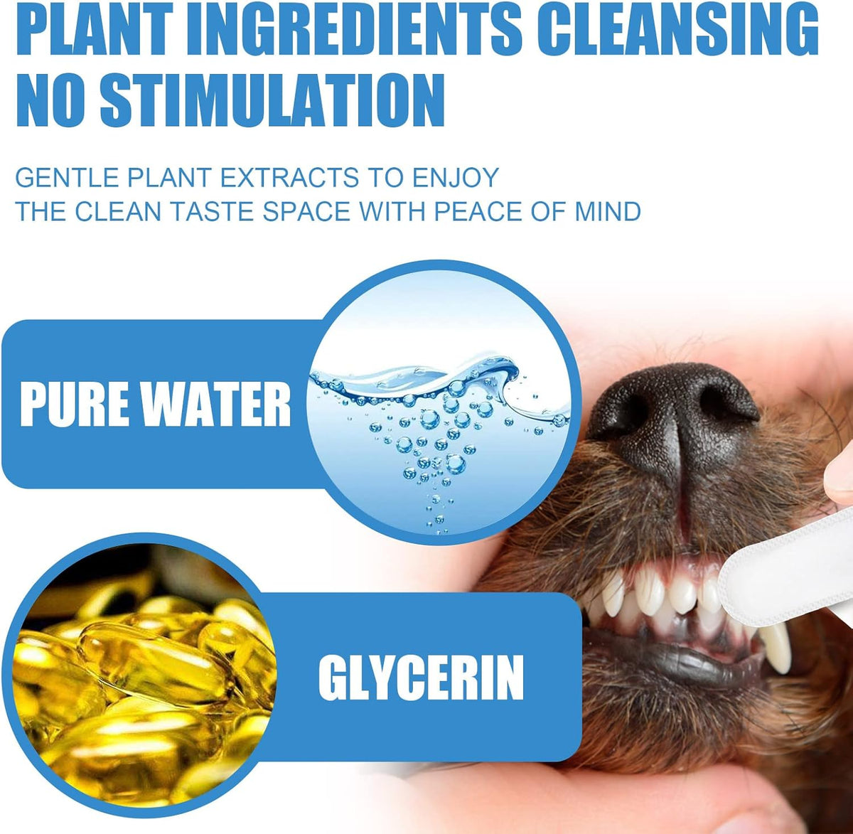 Pet Dental Finger Wipes, Oral Cleansing Teeth Care Finger Cots Wipes Pads for Dogs and Cats