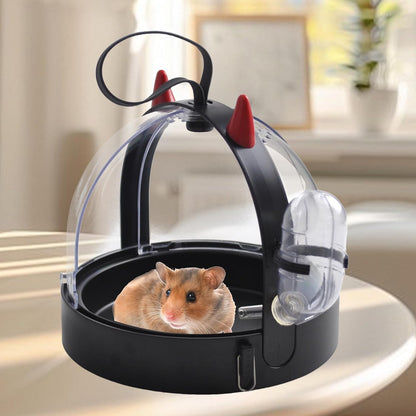 Portable Hamster Cage Travel Bag, High Permeability Hamster Travel Carrier with Water Bottle Small