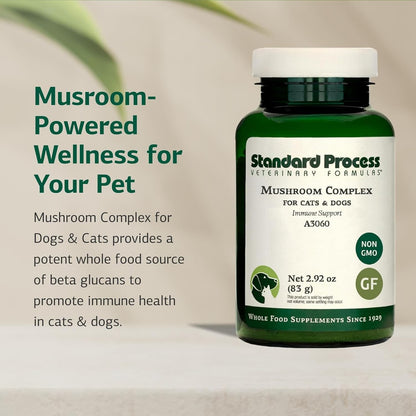Standard Process Mushroom Complex for Dogs & Cats - Immune Support Supplement with Bovine Colostrum