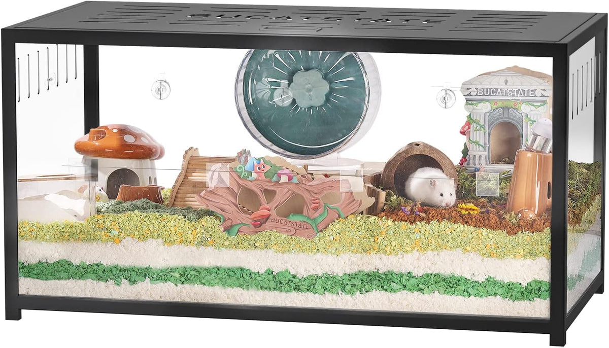 BUCATSTATE Hamster Cage Metal 2.0 - Small Animal Habitats Large Stackable with Top Access Easy