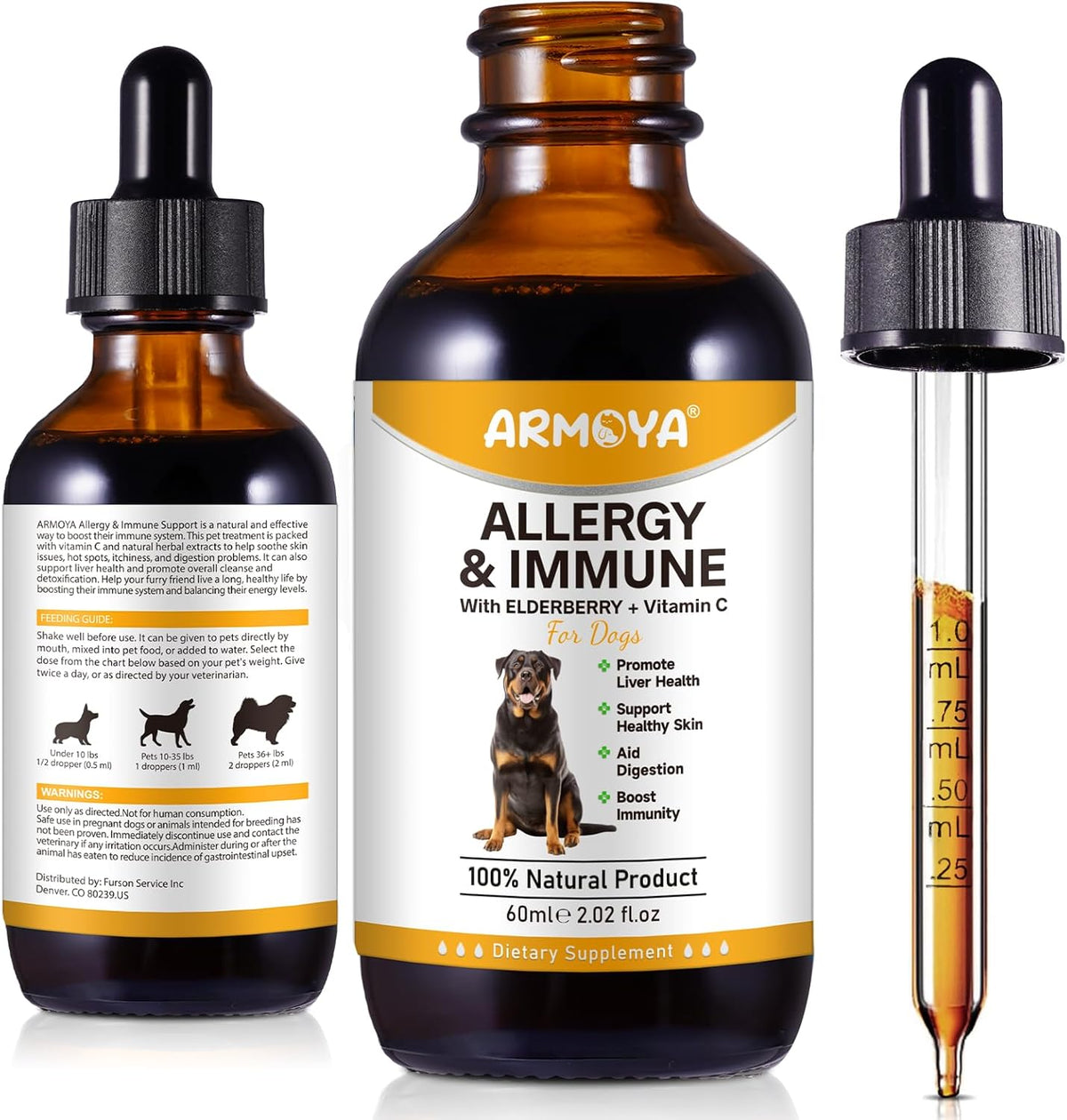 Allergy Relief Drops for Dogs - Allergy and Immune - Immune Support Supplement - Dog Supplement