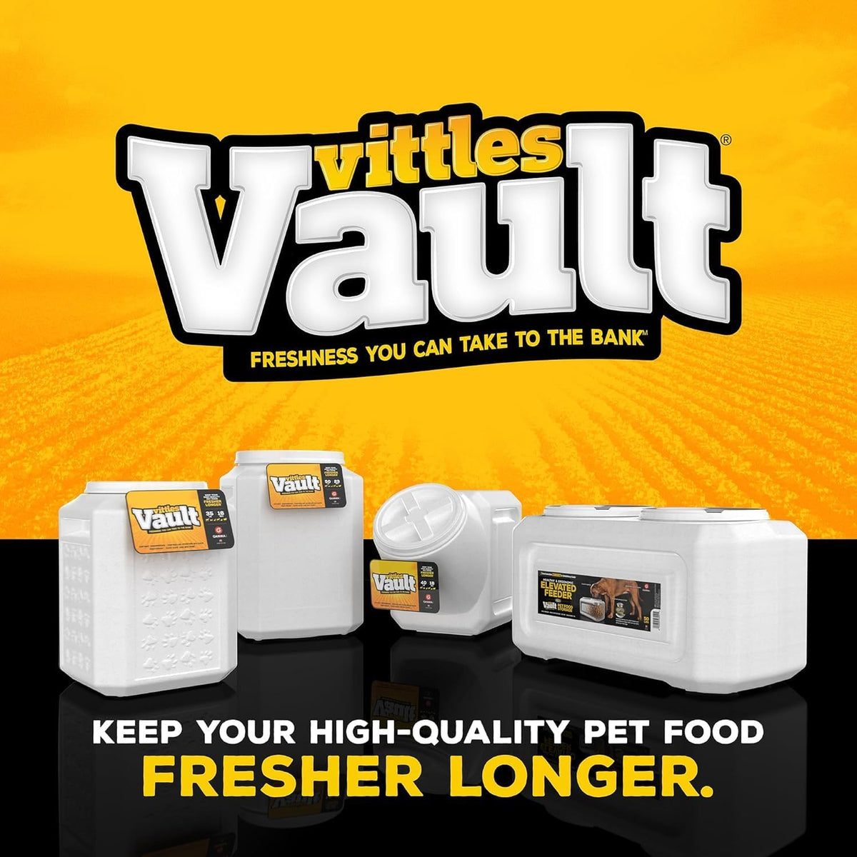 Gamma2 Vittles Vault Stackable Dog Food Storage Container with Sealing Lid, Up to 60 lbs Dry Pet