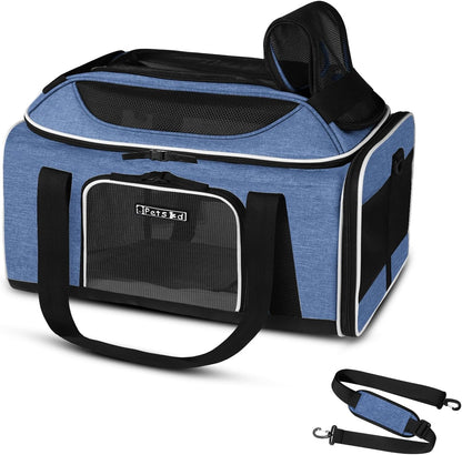 Petskd Top-Expandable Pet Carrier 17x12x8.5 Inches JetBlue Allegiant Spirit Airline Approved