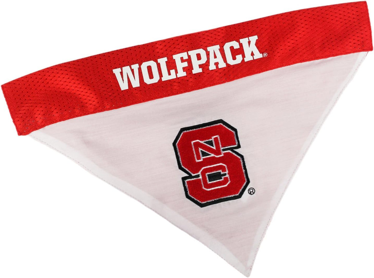 Pets First Collegiate Pet Accessories, Reversible Bandana, North Carolina State Wolfpack