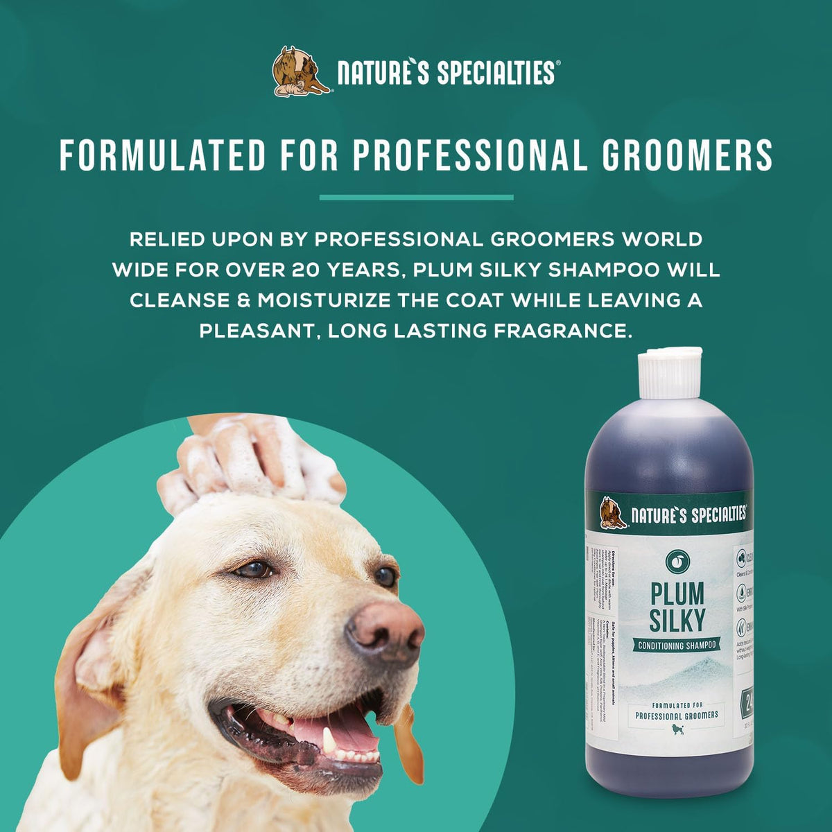 Nature's Specialties Plum Silky Ultra Concentrated Dog Shampoo Conditioner, Makes up to 6 Gallons