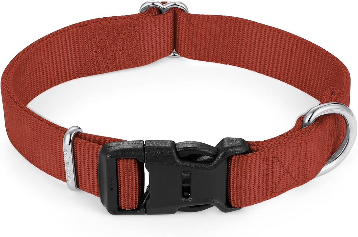 Mikivery Nylon Dog Collar with Quick Release Buckle Soft Adjustable Sturdy for Small Medium Large