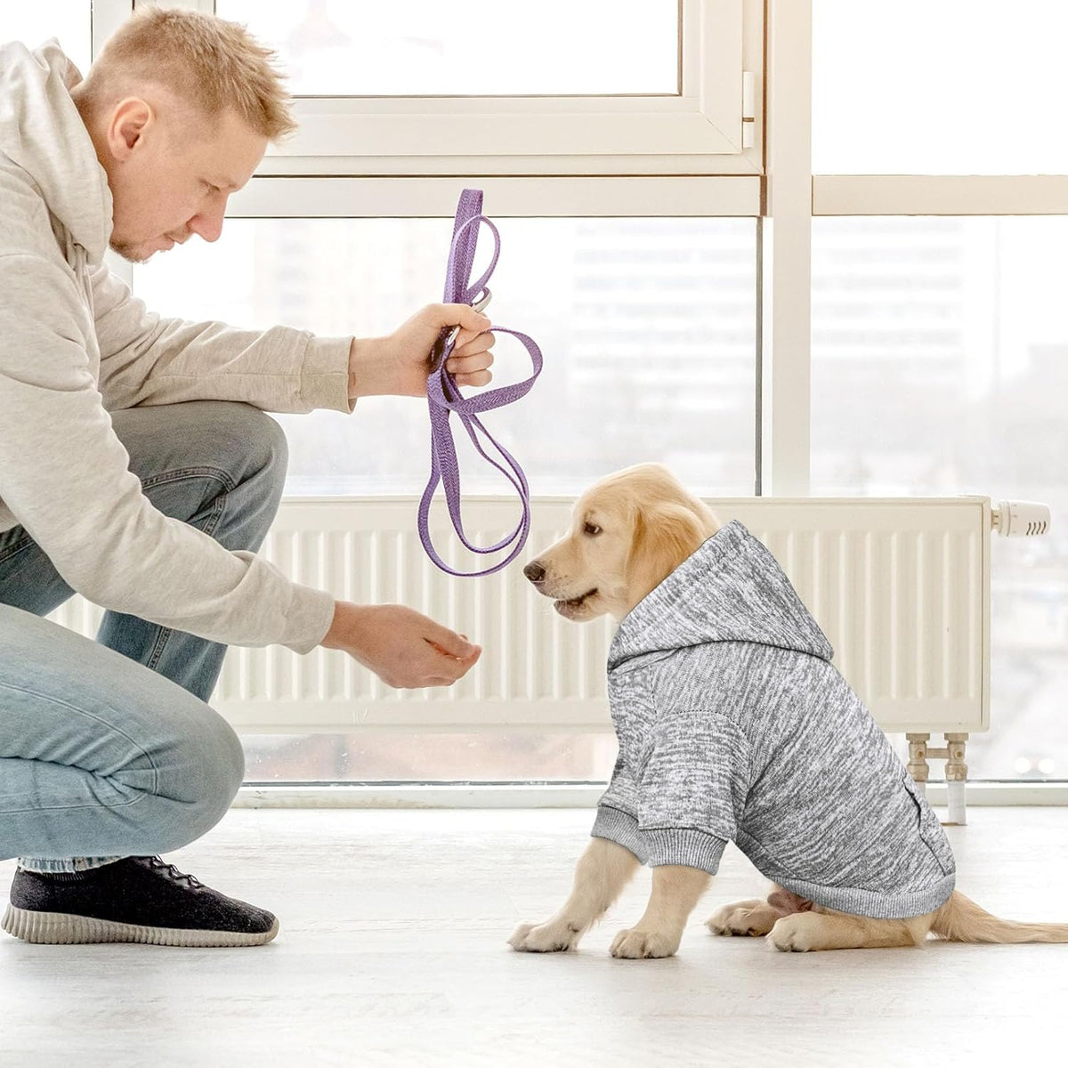 Dog Sweaters for Small Dogs Hoodie Fleece Dog Sweater Soft Clothes Sweatshirt with Pocket Hoodie