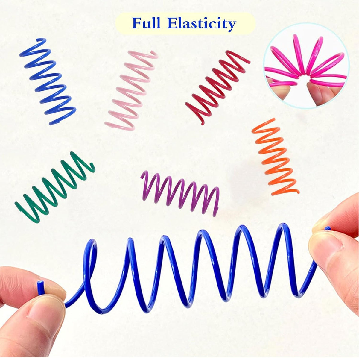 12PCS 12Colors Cat Spring Toys for Indoor Cats, Interactive Coil Springs for Self Play, Durable