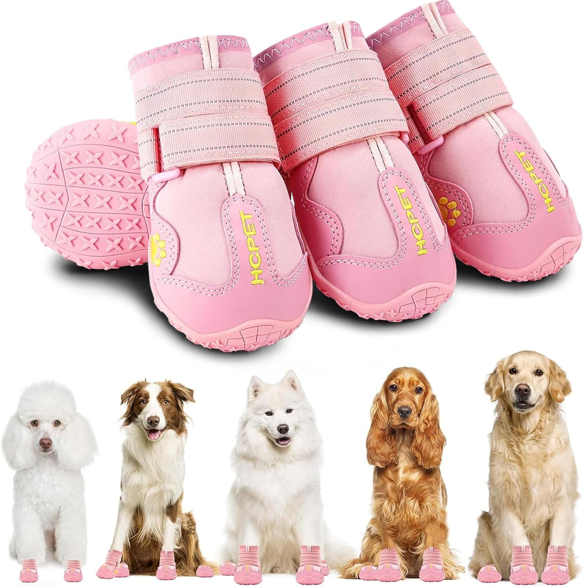 Hcpet Dog Shoes, Dog Boots for Small Dogs, Breathable Medium Dog Booties Paw Protector for Summer