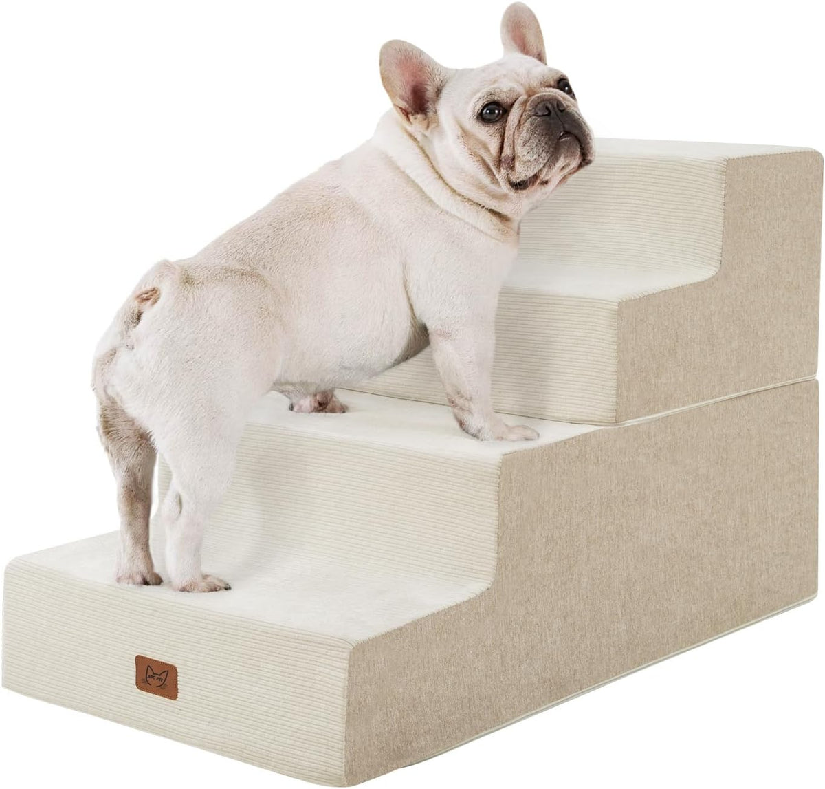 Dog Stairs for High Bed, Dog Steps for Bed Couch Sofa, 35D Foam Extra Wide Pet Steps for Small Dogs