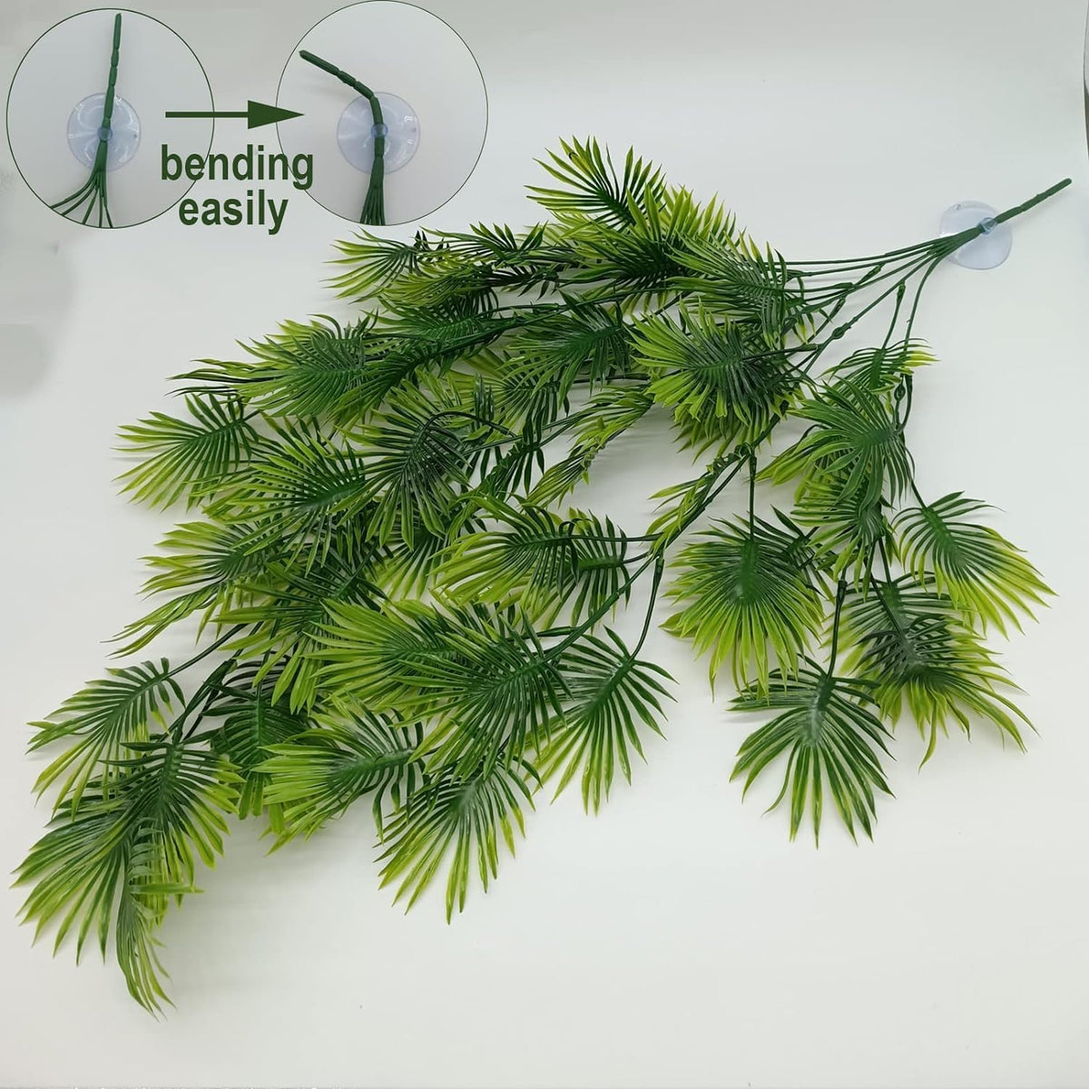 Reptile Plants for Bearded Dragon Tank Accessories, Terrarium Plant Artificial Decor for Snake
