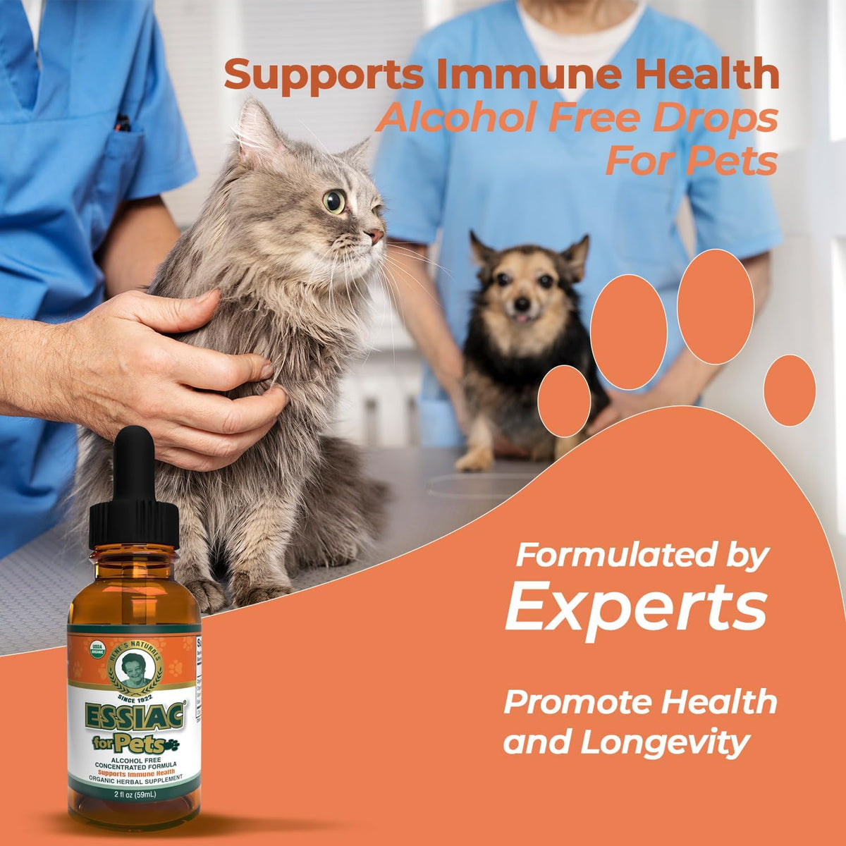 Essiac for Pets | USDA Organic | Daily Drops for Immune Support and Longevity | Pre-Measured