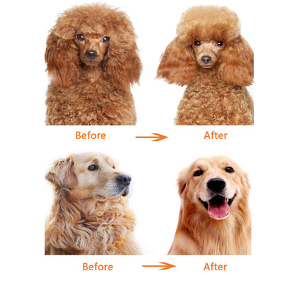 Long Hair Dog or Cat Comb Grooming with Short and Long Teeth Dematting Knots Tangles Remover Combs