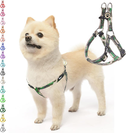 PUPTECK No Pull Dog Harness Soft Adjustable Basic Nylon Step in Puppy Vest Outdoor Walking with ID