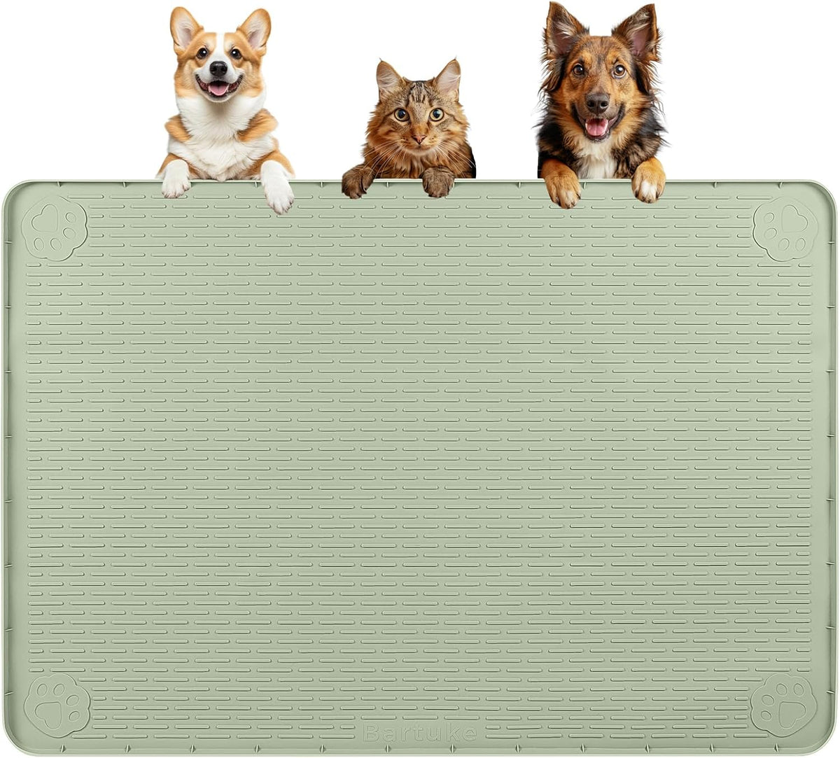 Dog Food Mat, Extra Large 40" x 28" Silicone Pet Feeding Mat for Small, Medium, and Large Pets