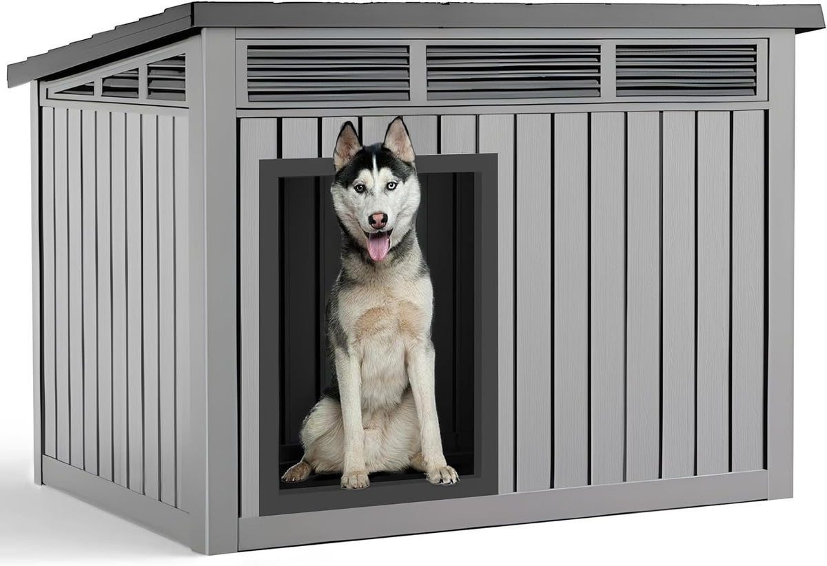 VIXZEN Dog House Indoor Outdoor,Waterproof Dog House for Small to Large Dogs,Doghouse with Air