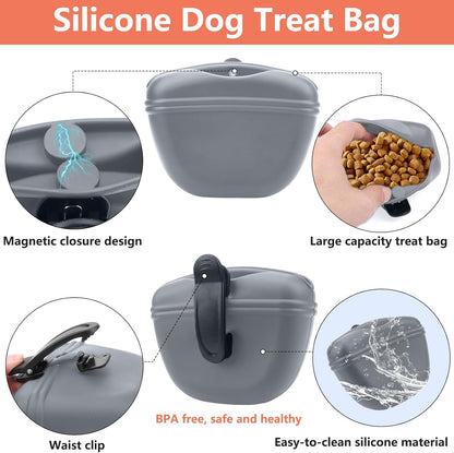 BARKIE Dog Training Kit - Treat Pouch, Pet Training Fanny Pack, 2 Puppy Training Clickers
