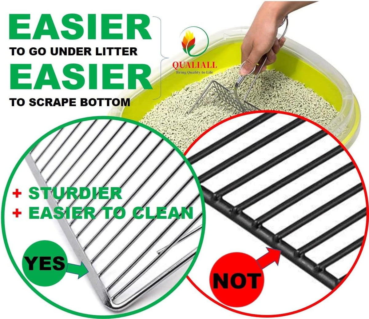 All Metal Litter Scoop, Solid Metal Sifter, Cat Litter Scoop Metal Jumbo, Cat Urine Scoop, Litter