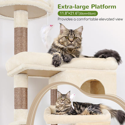 Globlazer Heavy Duty Cat Trees for Large Cats, Sturdy 72in Maine Coon Cat Tree for Large Cat 20