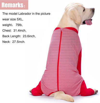 Yeapeeto Dog Onesie Surgery Recovery Suit for Large Medium Bodysuit Dogs Pajamas PJS Full Body for