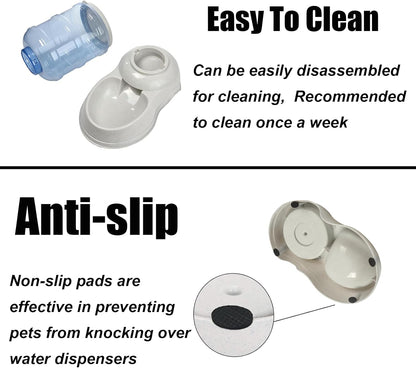 Automatic Dog Feeder and Water Dispenser Set for Large Dogs, 3 Gallon Gravity Dog Cat Food and
