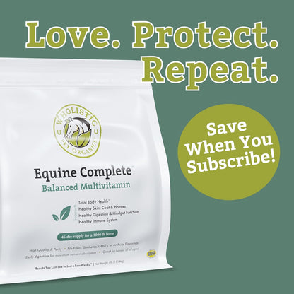 Wholistic Pet Organics Equine Complete: Horse Multivitamin for Total Body Health - Horse Supplement