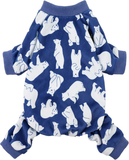 Fitwarm Polar Bear Dog Pajamas, Dog Clothes for Small Dogs Girl Boy, Pet Onesie with Feet, Cat