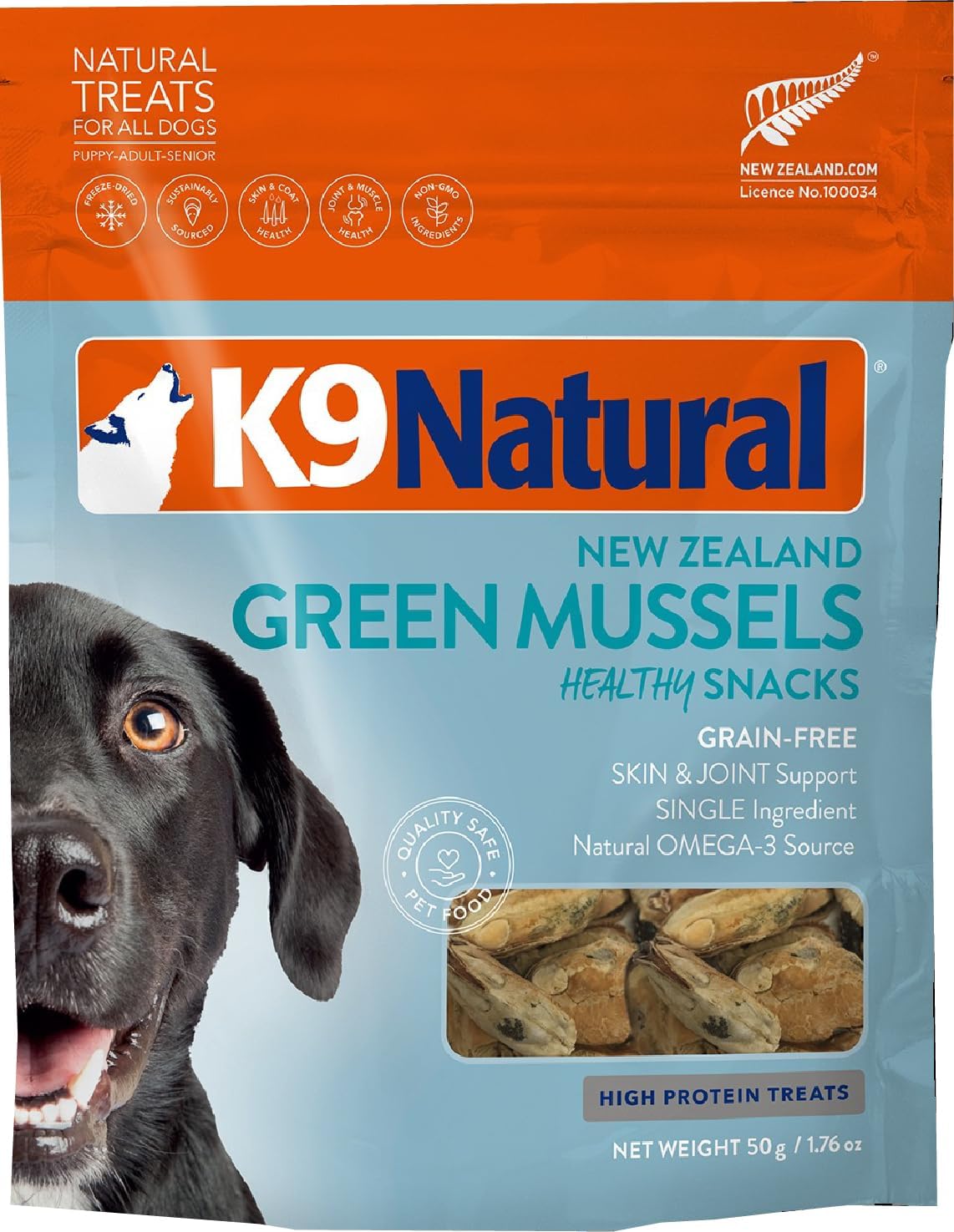K9 Naturals, Freeze-Dried Single Ingredient Dog Treats, High-Value, Low-Calorie Protein Bites for