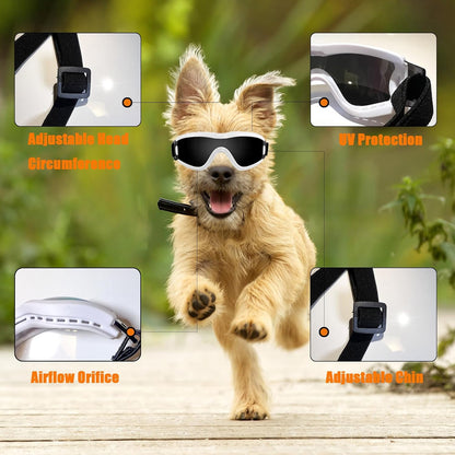 Dog Goggles Small Breed Dog Sunglasses with Adjustable for UV Protection Eyewear Doggy Doggie Puppy