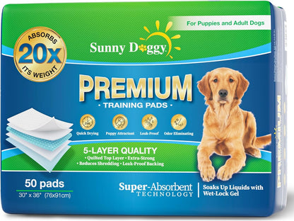 Pee Pads for Dogs Large 30”x 36”, 50 Count Puppy Pads Pet Training Pads Disposable Upgraded Odor