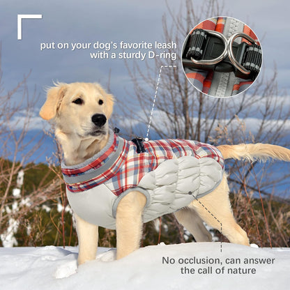 FUAMEY Dog Coat for Small Dogs,Waterproof Dog Winter Jacket with Harness Built in Puppy Cold