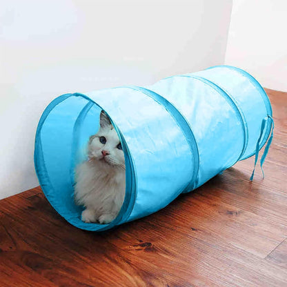 iCAGY Foldable Spiral Cat Tunnel - Indoor Toy for Small Cats, Kittens, and Rabbits - Tube for