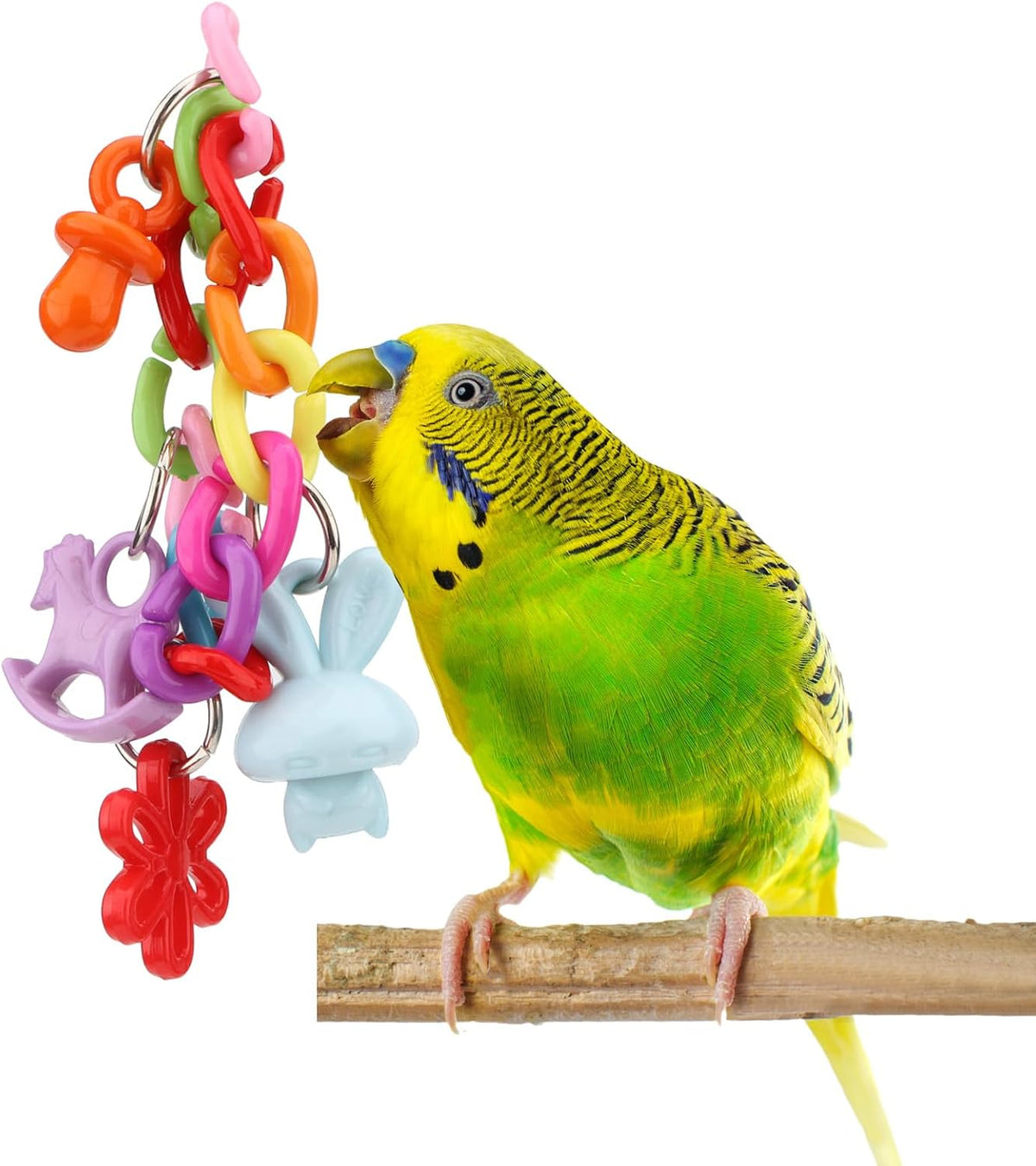 Hypeety Bird Parrot Foot Toy Chewing Swing Bite Toy Plastic Parrot Toys Bird Toys Macaw Toys for