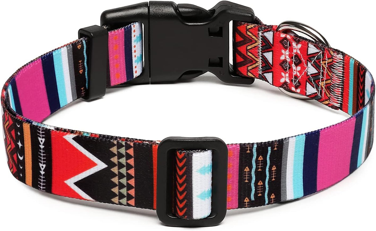 Mercano Adjustable Dog Collar - Special Design Patterns, Soft Nylon Comfortable Durable Pet Collar