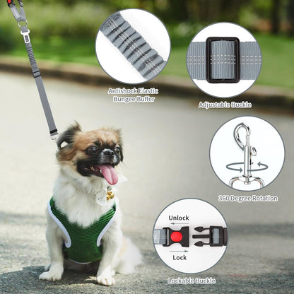 BWOGUE Pet Dog Cat Seat Belt Reflective Car Dog Headrest Restraint Leash Elastic Buffer Bungee