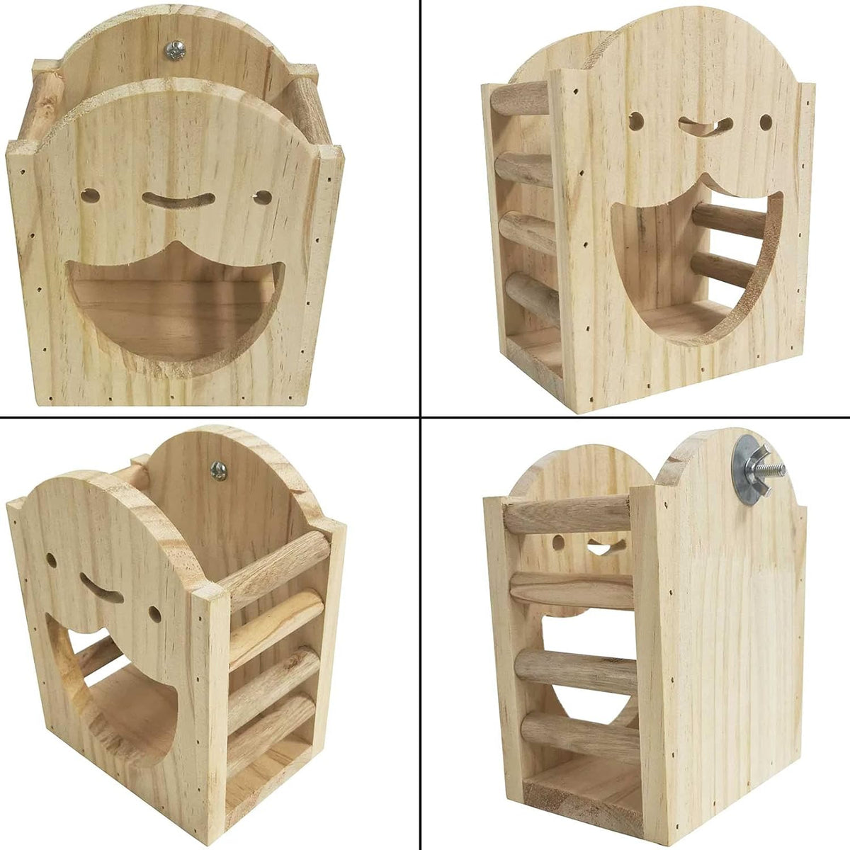 kathson Rabbit Hay Feeder Rack Wood Grass Holder Less Wasted Hay Box Food Feeding Manger Hanging