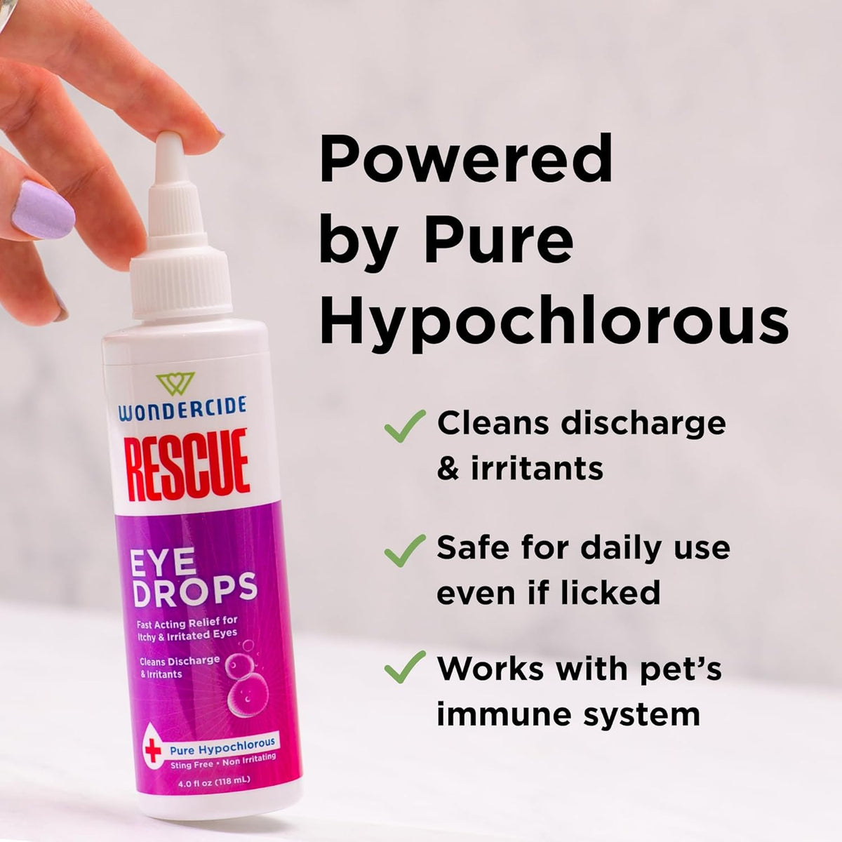 Wondercide Rescue - Eye Drops and Wash for Pets - Relief for Dogs and Cats from Allergies, Itchy