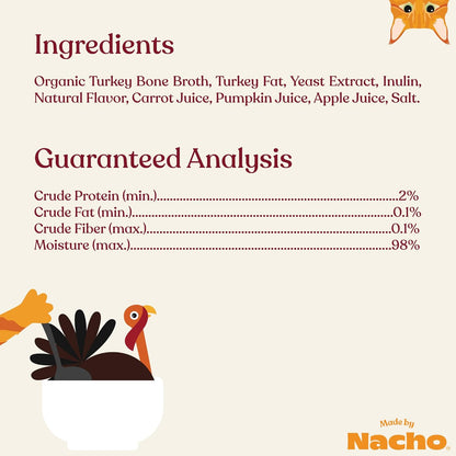 Made by Nacho Bone Broth Cat Food Topper for Hydration and Picky Eaters - Add Protein and Flavor to