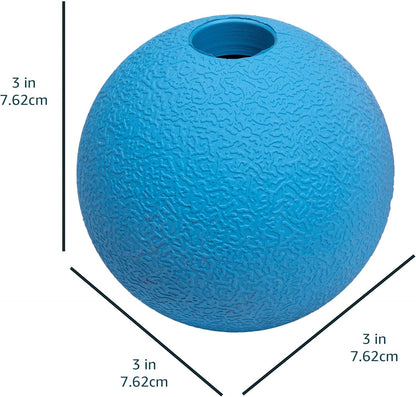 Amazon Basics Dog Toys, Interactive Fetch Rubber Balls, (Pack of 2), 3 inch, Blue, Orange