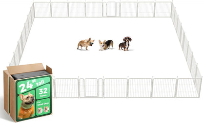 FXW Rollick Unleashed Dog Playpen for Indoor, Yard, RV Camping, 24 inch 32 Panels for Small and