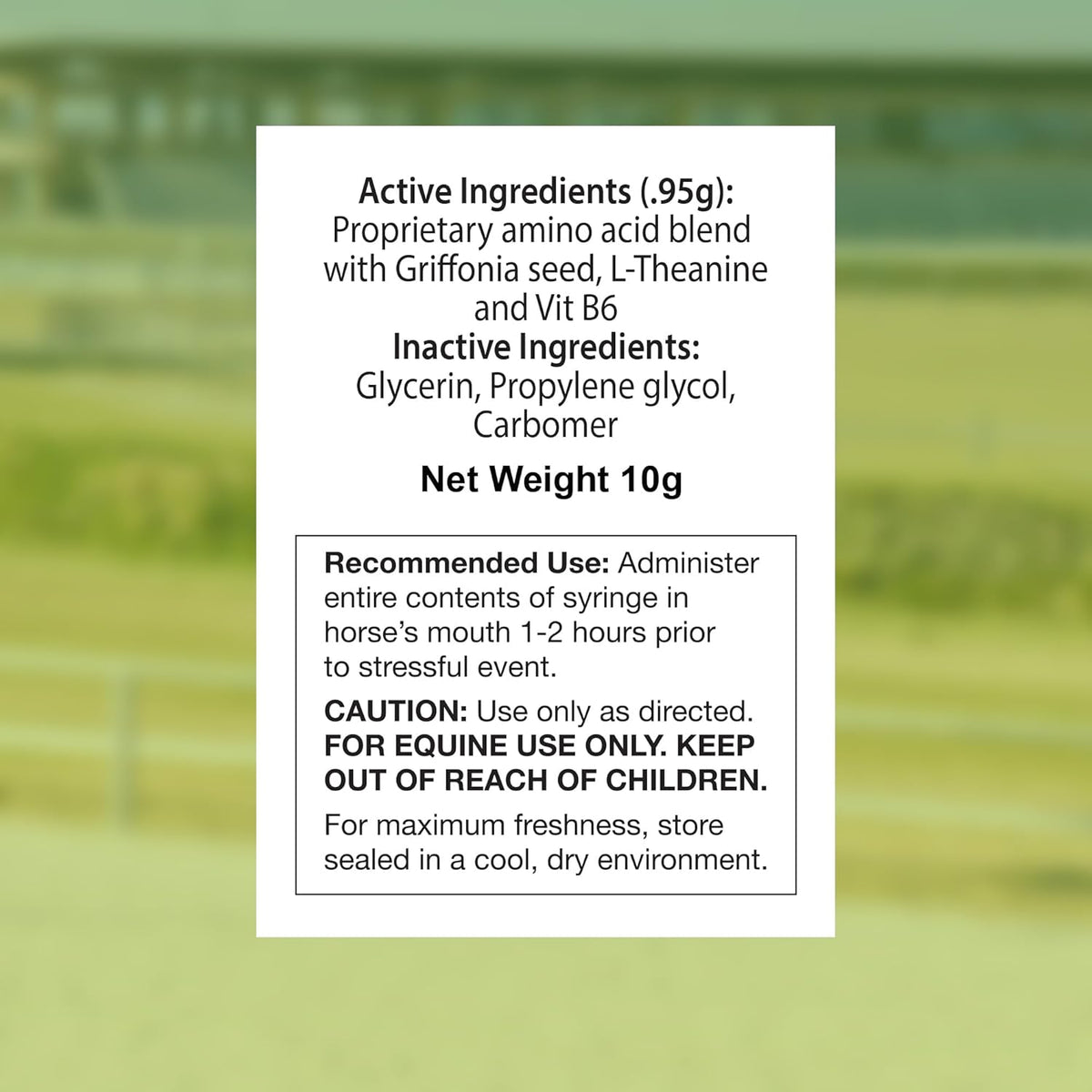SynChill AF Calming Gel for Nervous Horses - Single Serving - Advanced Formula with L-Theanine
