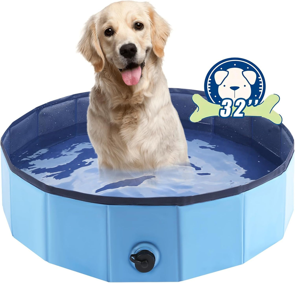 Foldable Dog Bath Swimming Pool Plastic Kiddie Pool Professional Tub Collapsible Grooming Bathtub