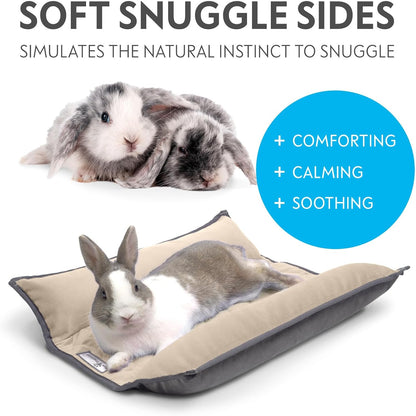 Paw Inspired Snuggle Bunny Bolster Bed for Rabbits, Cats, Dogs and Other Small Pets, Reversible