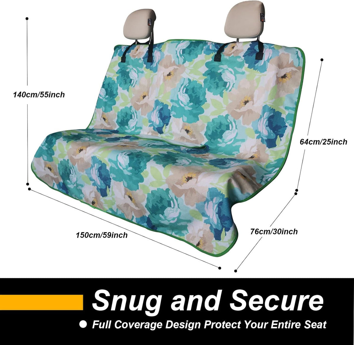 Back Seat Cover for Car Trucks Van SUV,Waterproof Rear Bench Towel Seat Covers for Dogs and